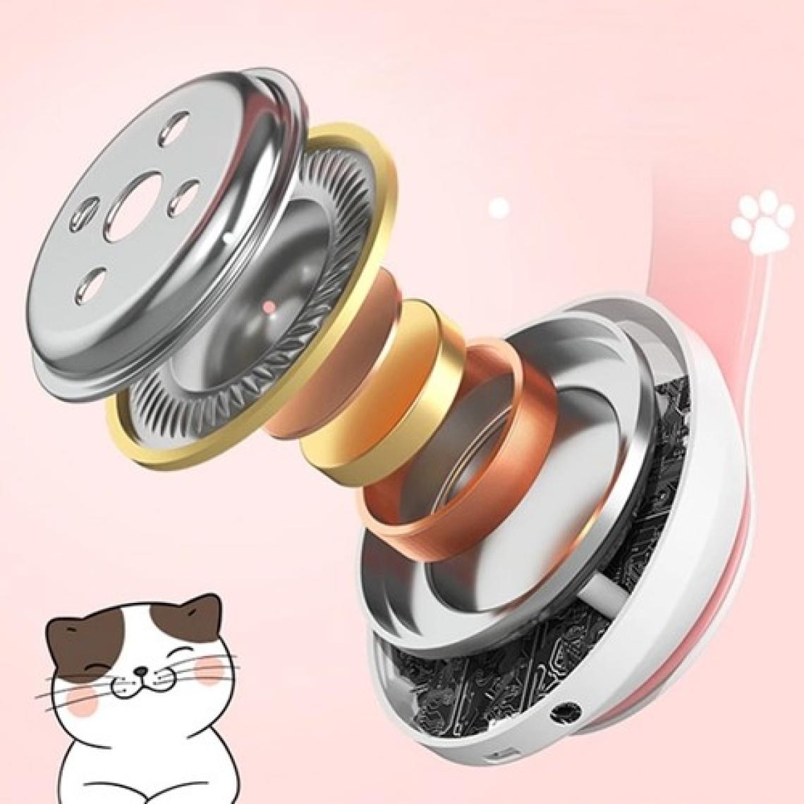 Ally 23M Led Aydınlatmalı Kedi Kulak Üstü Bluetooth Kulaklık Pembe