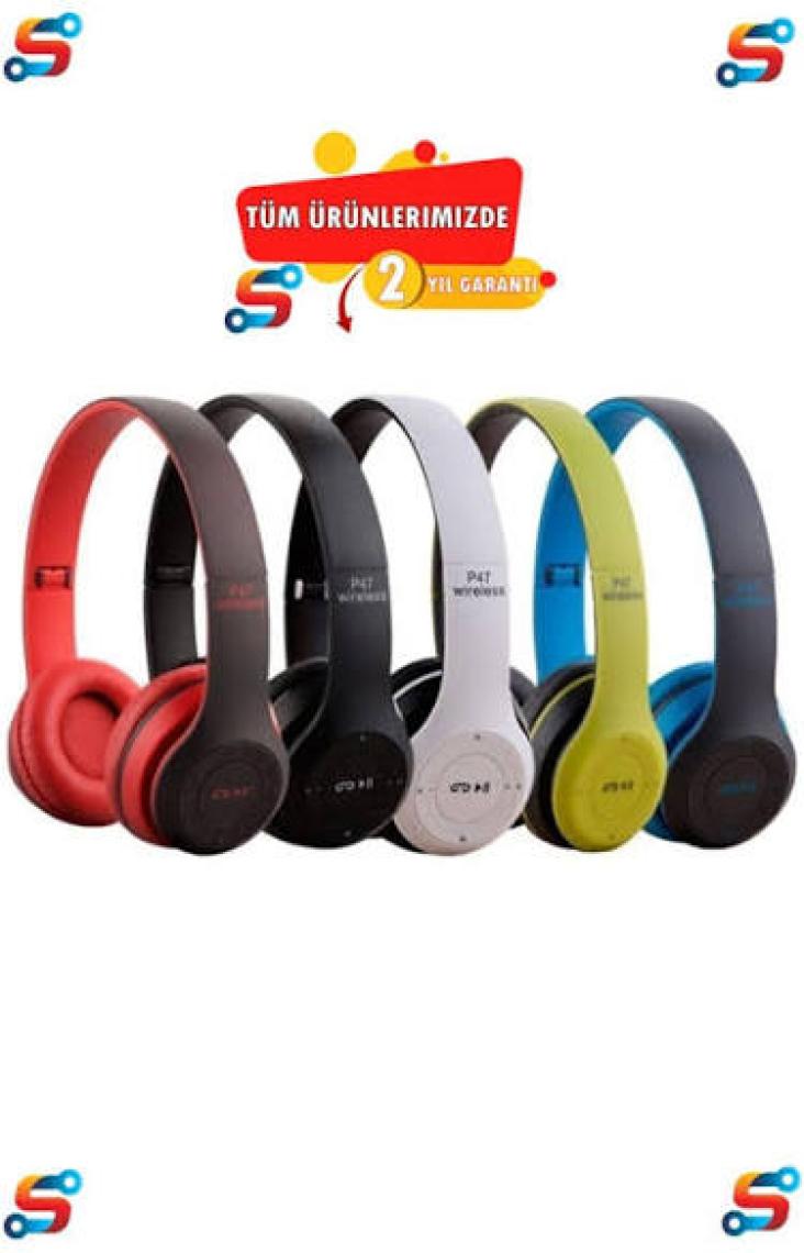 PolyGold P47 Bluetooth 5.0+Edr Katlanabilir Kablosuz Kulaküstü Bt Kulaklık