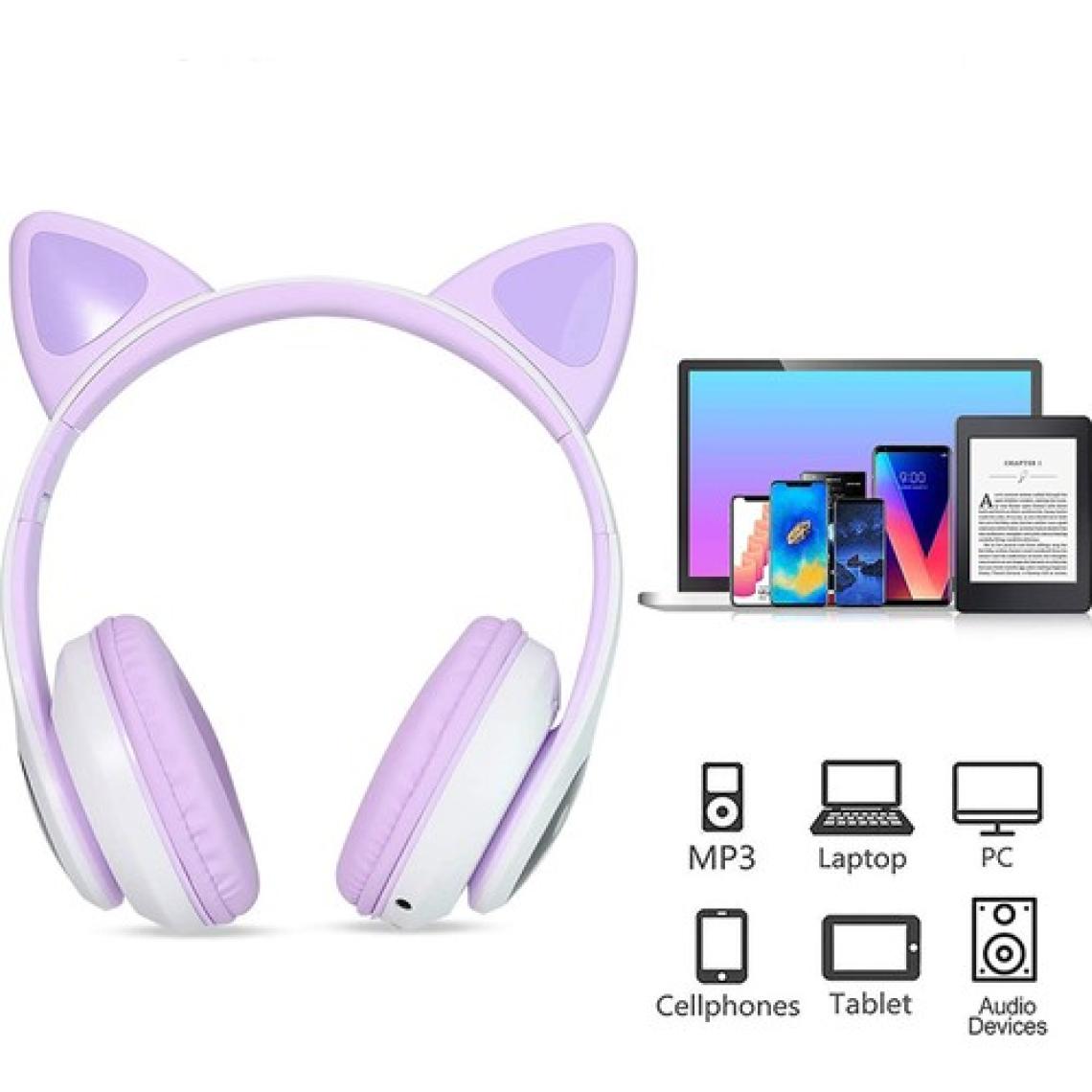 Robeve LED Işıklı Bluetooth Kedi Kulaklık