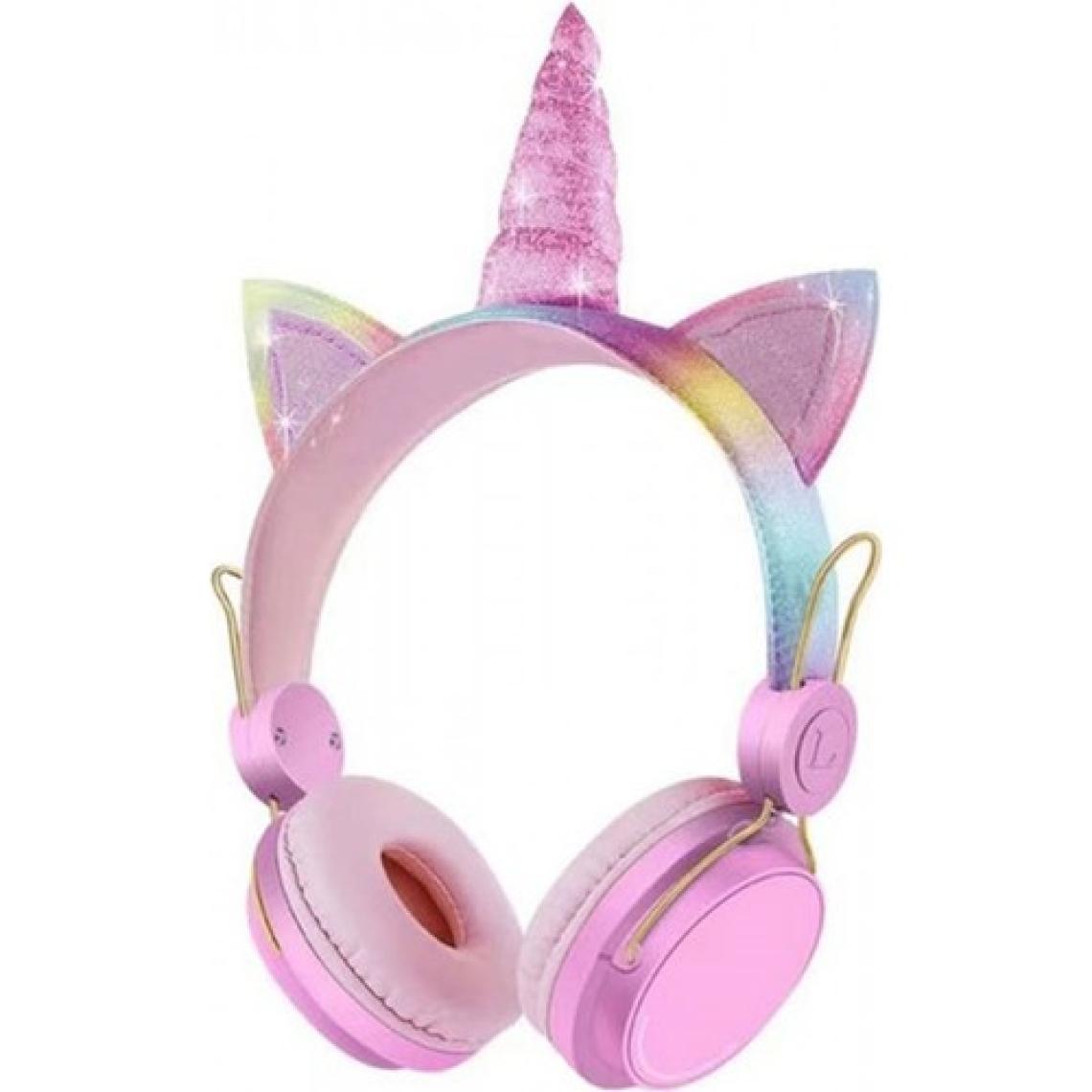 Pazariz Yeni Nesil Kablosuz Sevimli Unicorn Kız Çocuk Kulaklığı Wirelles Bluetooth Mavi