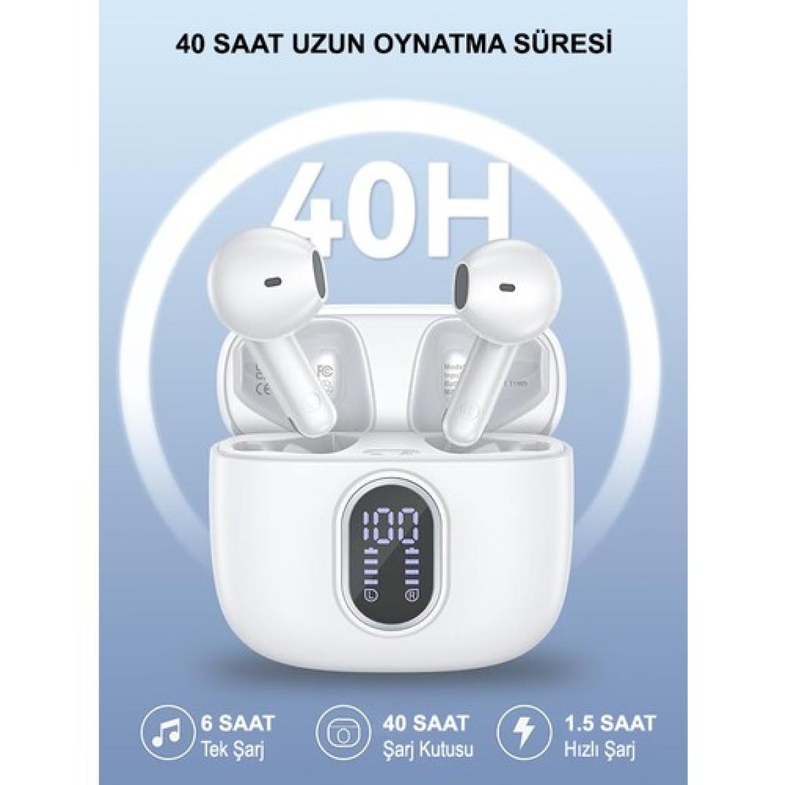 Robx S-30 Bluetooth Kulaklık Ios-android Enc Ortam Sesi Azaltma 4 Mikrofonlu 5.3 Ipx6 su geçirmez