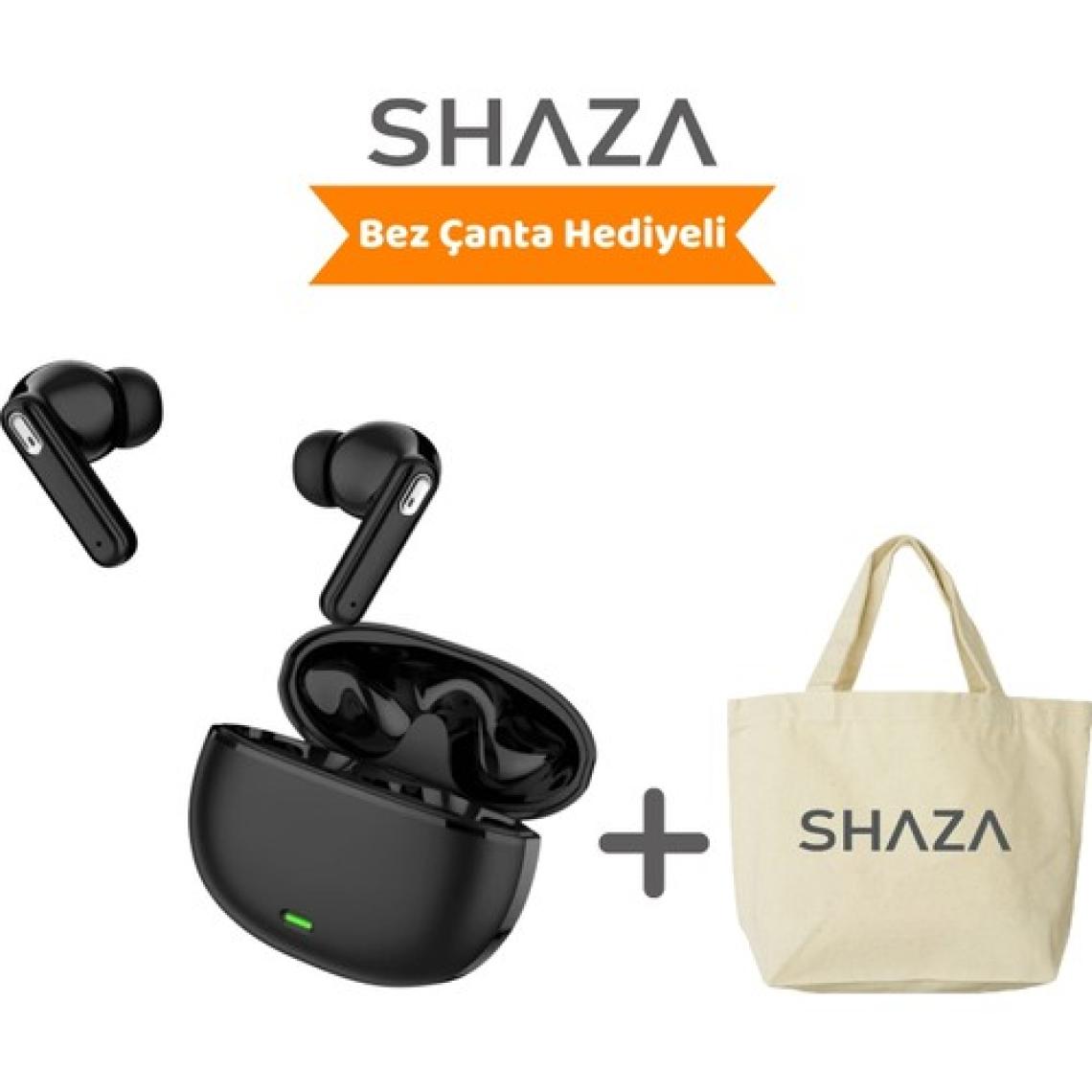 Shaza S Sound 8 Gürültü Azaltma Enc 4 Mikrofonlu Bluetooth 5.3 Tws Kulaklık Siyah