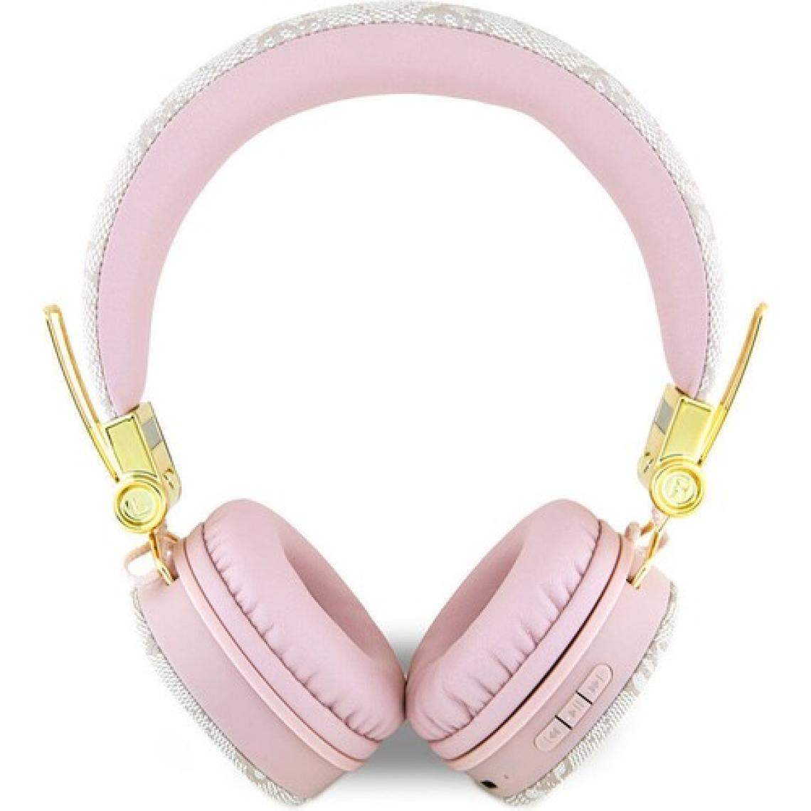 Guess Kulak Üstü Bluetooth Kulaklık Guess Orjinal Lisanslı Pu Deri Ayarlanabilir Tasarım Pembe