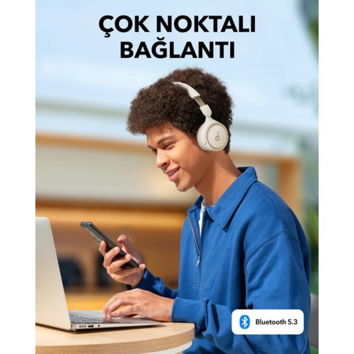 Anker SoundCore H30i Beyaz Kulak Üstü Bluetooth Kulaklık