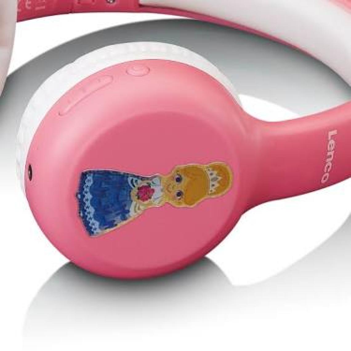 Lenco HPB-110PK Katlanabilir Mikrofonlu Bluetooth Çocuk Kulaklığı Pembe-Sticker Hediyeli