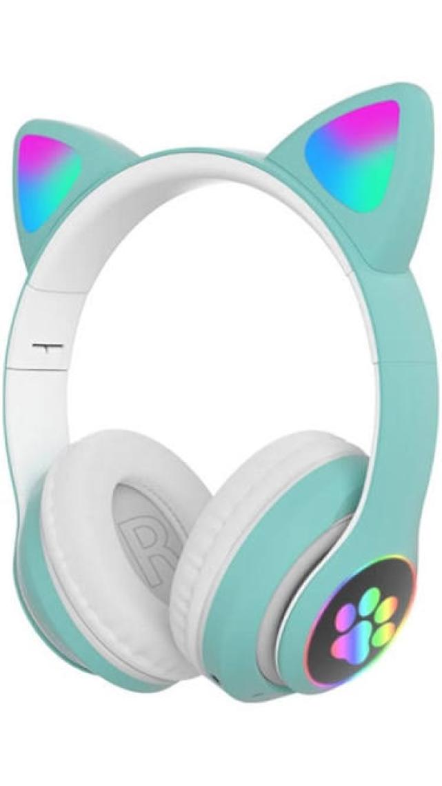Ally 23M Kedi Kulak Kulaküstü Bluetooth 5.0 Kablosuz Kulaklık LED Işıklı
