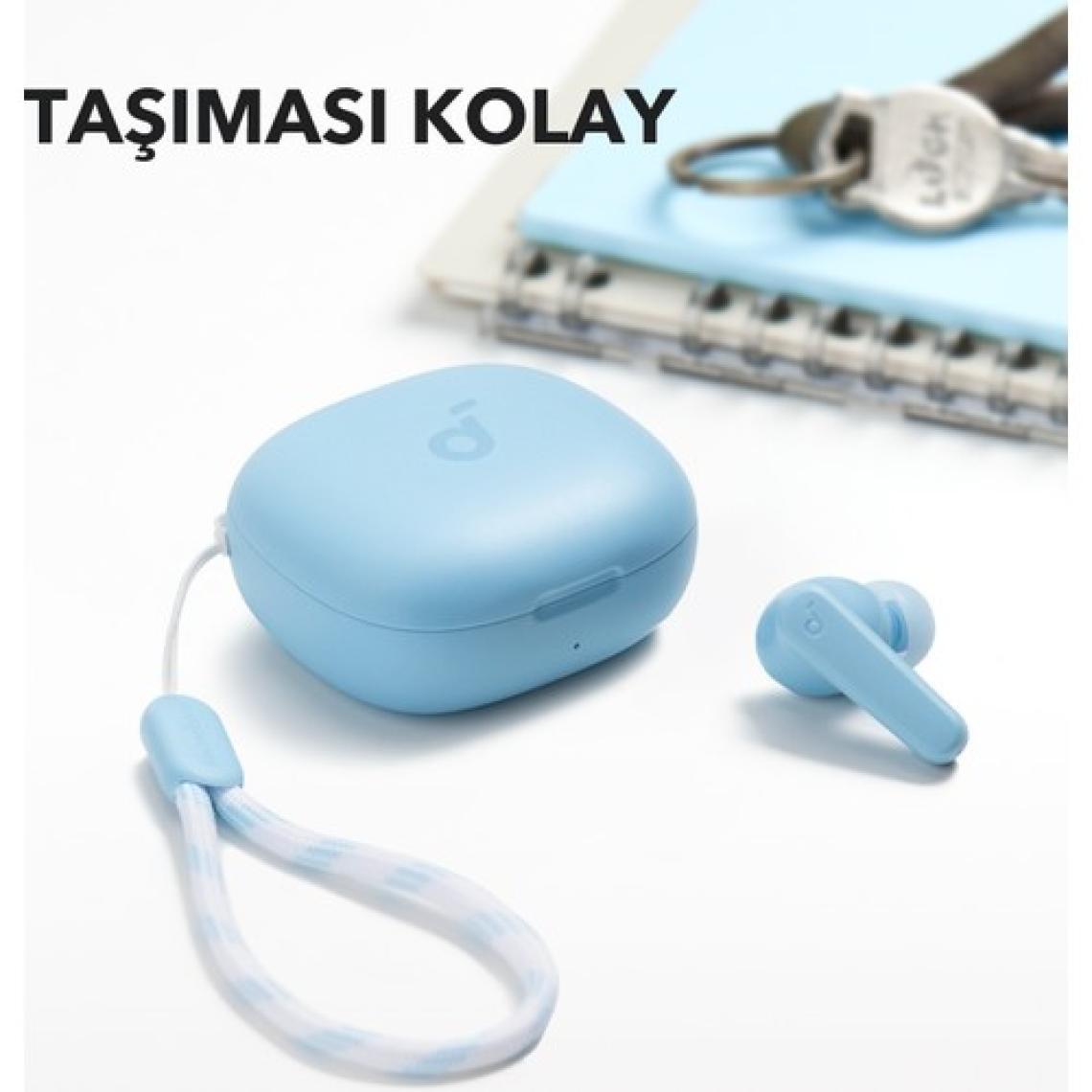Anker Soundcore R50I Tws Bluetooth Kablosuz Kulaklık Açık Mavi - Ios ve Android Uyumlu - A3949 (Anker Türkiye Garantili)