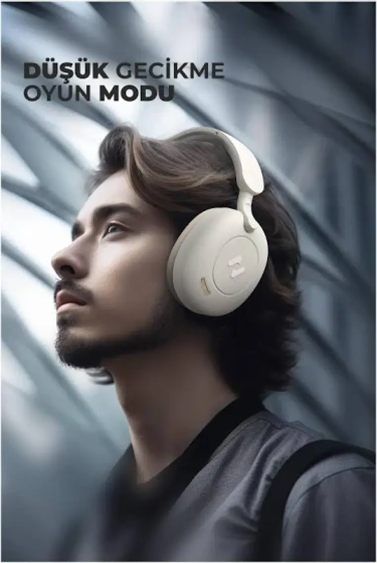Havit H655BT Hybrid Anc Kulaküstü Bluetooth Kulaklık - 65 Saat Batarya, Enc, Anc, Çift Cihaz Desteği