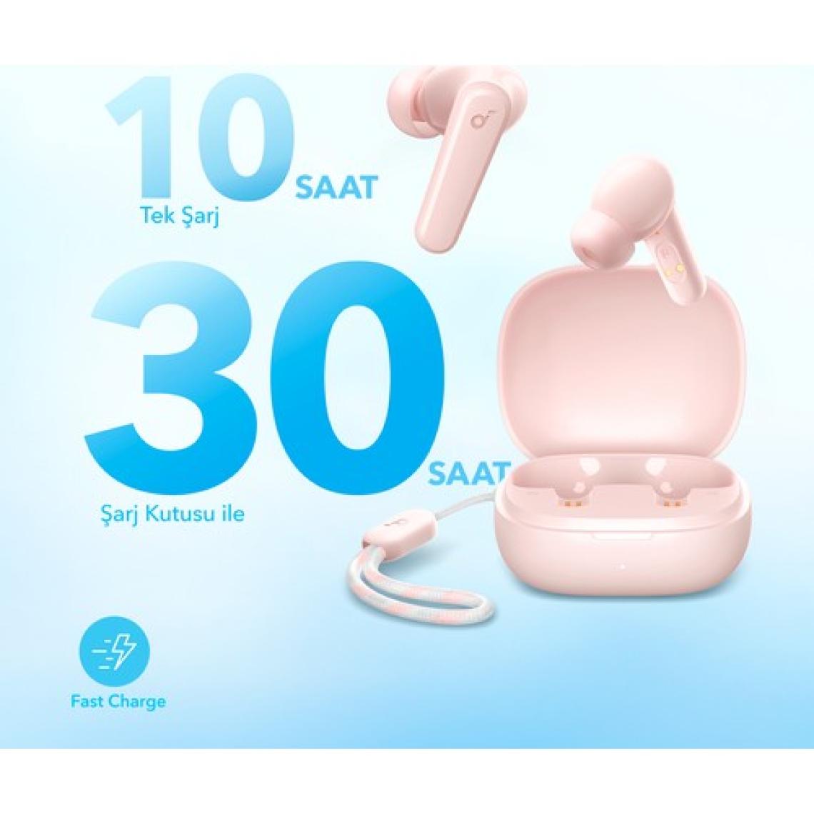 Anker Soundcore R50I Tws Bluetooth Kablosuz Kulaklık Pembe - Ios ve Android Uyumlu - A3949 (Anker Türkiye Garantili)