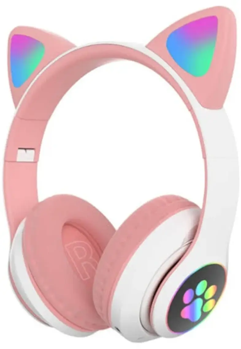 Ally 23M Kedi Kulak Kulaküstü Bluetooth 5.0 Kablosuz Kulaklık LED Işıklı