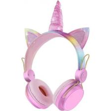 Pazariz Yeni Nesil Kablosuz Sevimli Unicorn Kız Çocuk Kulaklığı Wirelles Bluetooth Mavi