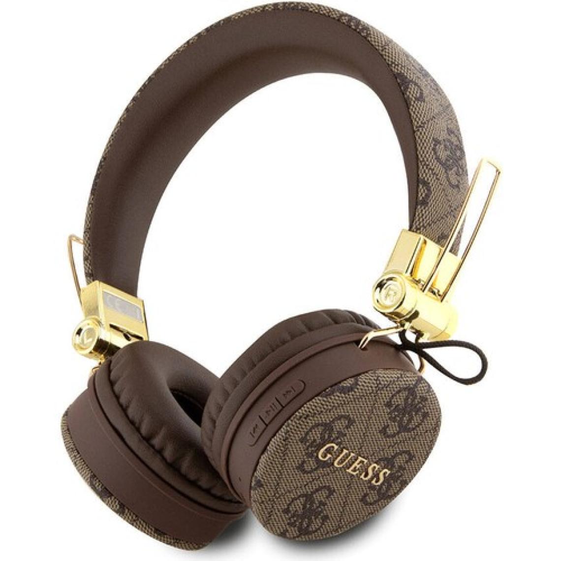 Guess Kulak Üstü Bluetooth Kulaklık Guess Orjinal Lisanslı Pu Deri Ayarlanabilir Tasarım Kahverengi