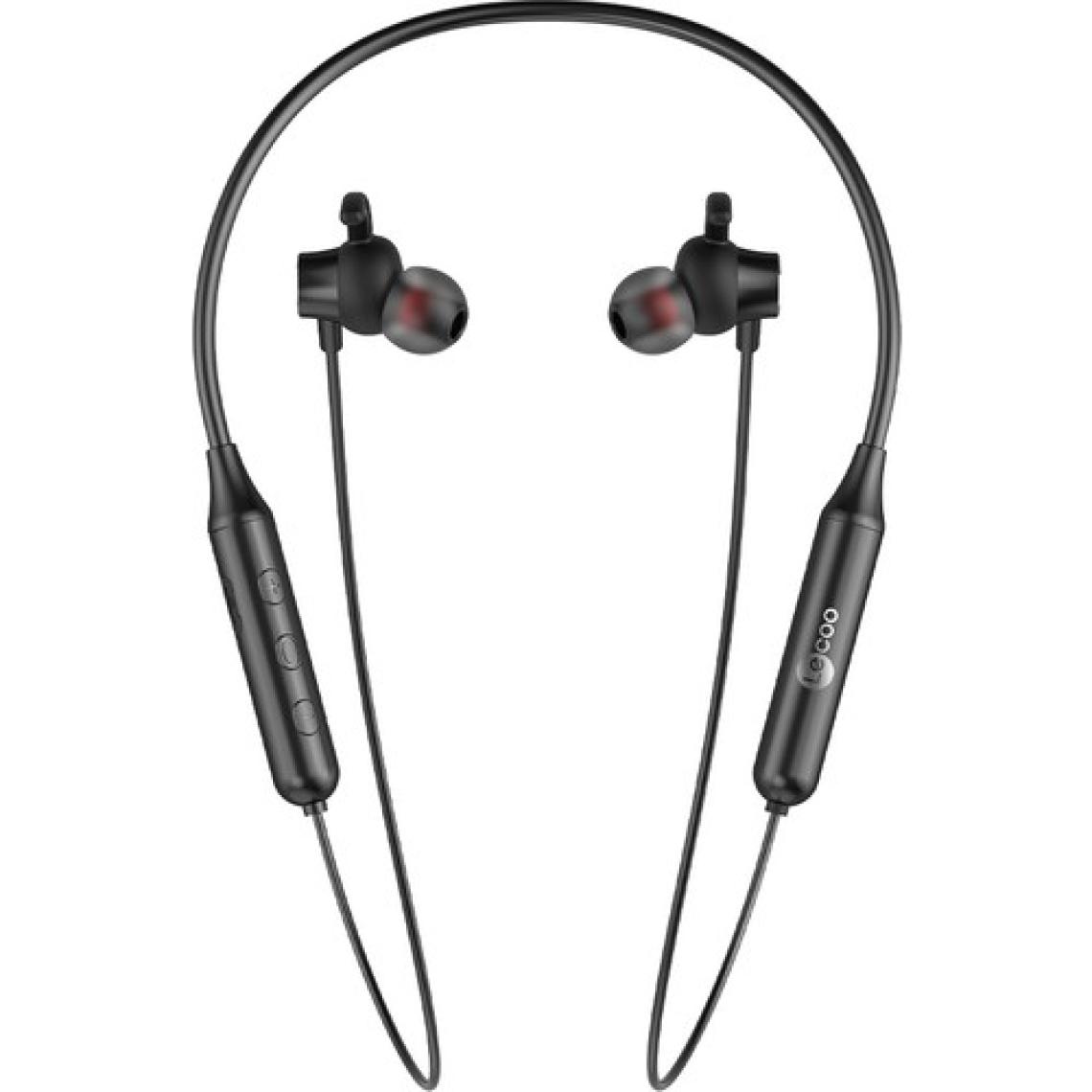 Lecoo ES201 Boyun Bantlı Bluetooth 5.0 Kablosuz Mikrofonlu Kulak İçi Kulaklık Siyah
