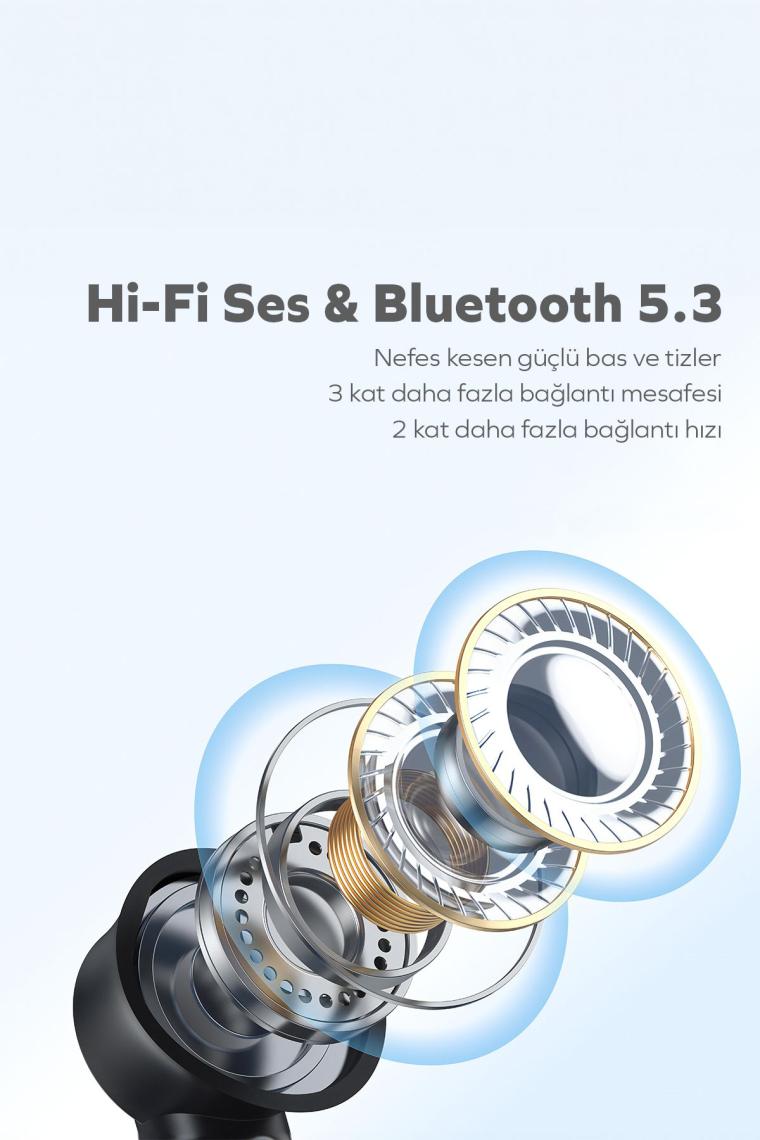 by Deji Gaming Kablosuz Bluetooth Oyuncu Kulaklık, 60 ms Gecikme, Çift Mod, HD 4 Mikrofon ENC