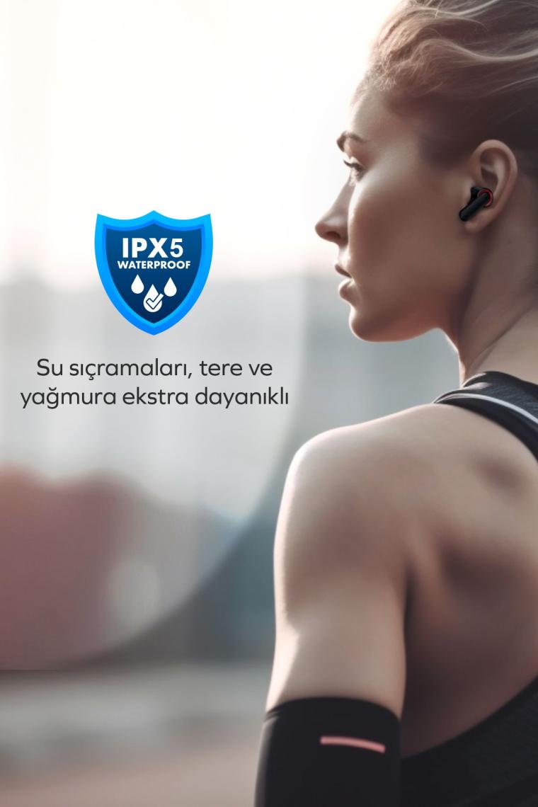 by Deji Gaming Kablosuz Bluetooth Oyuncu Kulaklık, 60 ms Gecikme, Çift Mod, HD 4 Mikrofon ENC