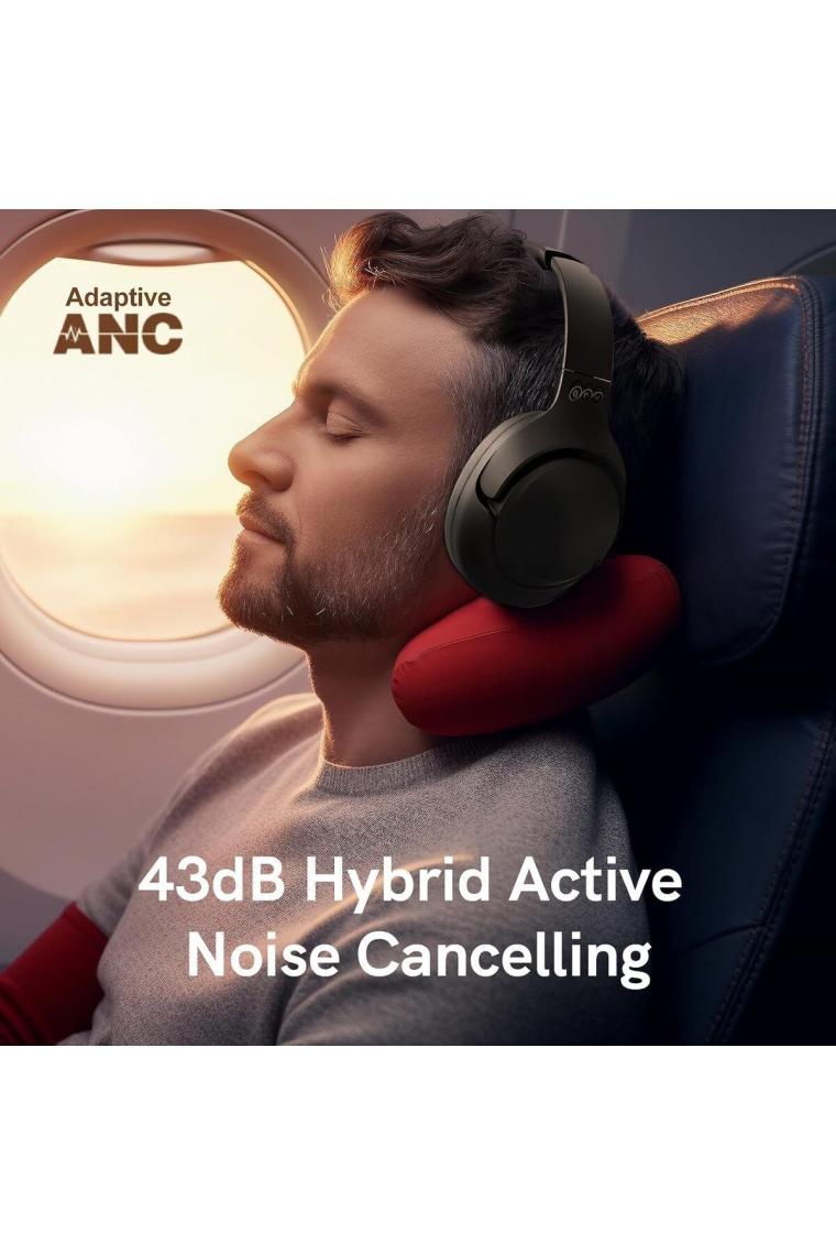 Qcy H3 Hybrid Anc Hi-Res Bluetooth 5.4 Kafaüstü Kablosuz Kulaklık Çift Cihaz desteği siyah