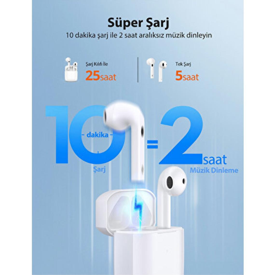 Taotronics Soundliberty A10 Dört Mikrofonlu Akıllı Sensörlü 13 mm Sürücülü Ipx8 Bt 5.2 Bluetooth Kulaklık