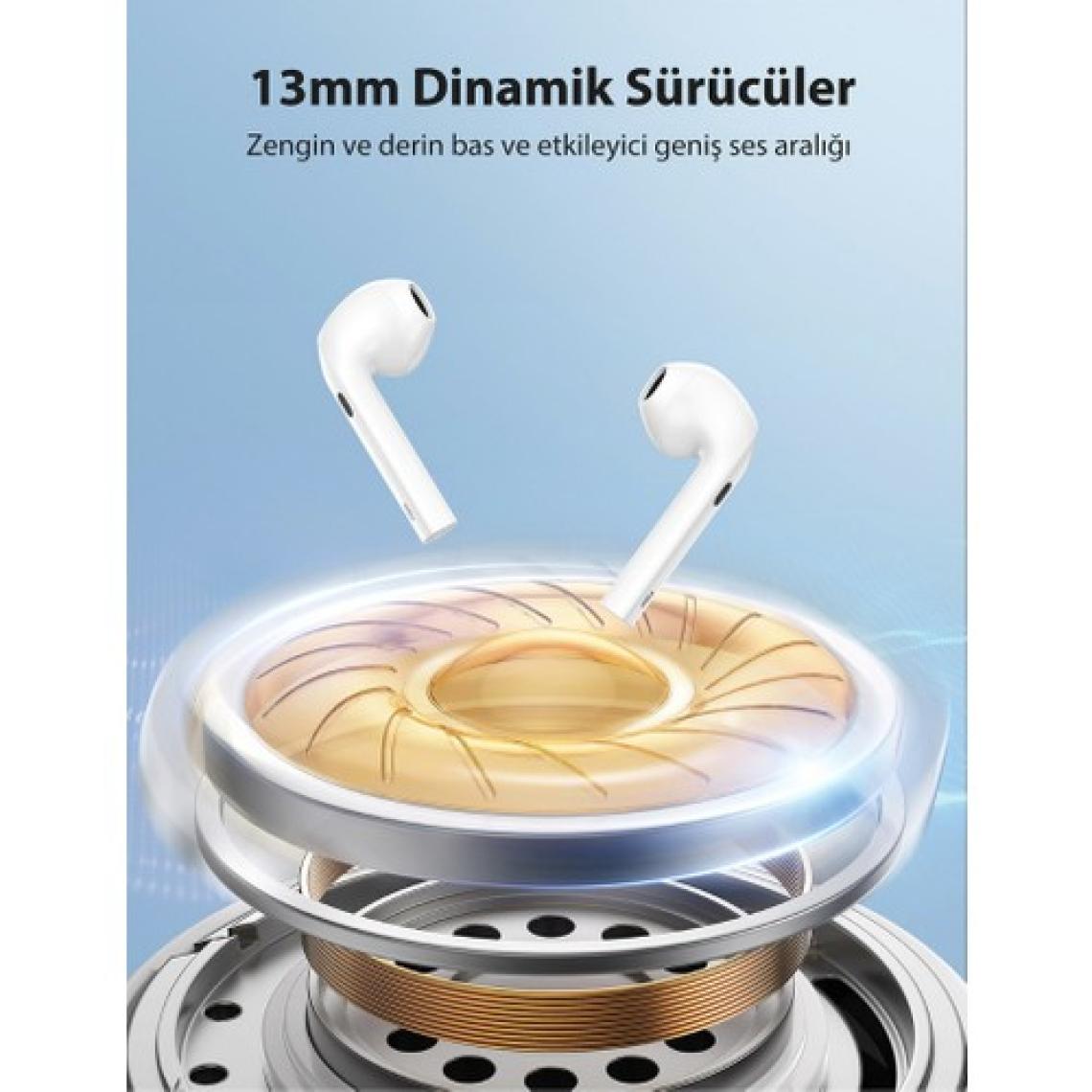 Taotronics Soundliberty A10 Dört Mikrofonlu Akıllı Sensörlü 13 mm Sürücülü Ipx8 Bt 5.2 Bluetooth Kulaklık