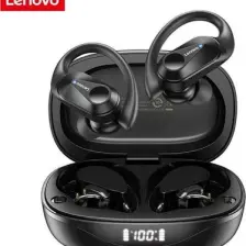 Lenovo Thinkplus LP75 Kablosuz Şarj Göstergeli Sporcu Bluetooth Kulaklık Siyah