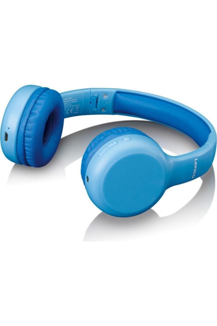 Lenco HPB-110BU Katlanabilir Mikrofonlu Bluetooth Çocuk Kulaklığı Mavi-Sticker