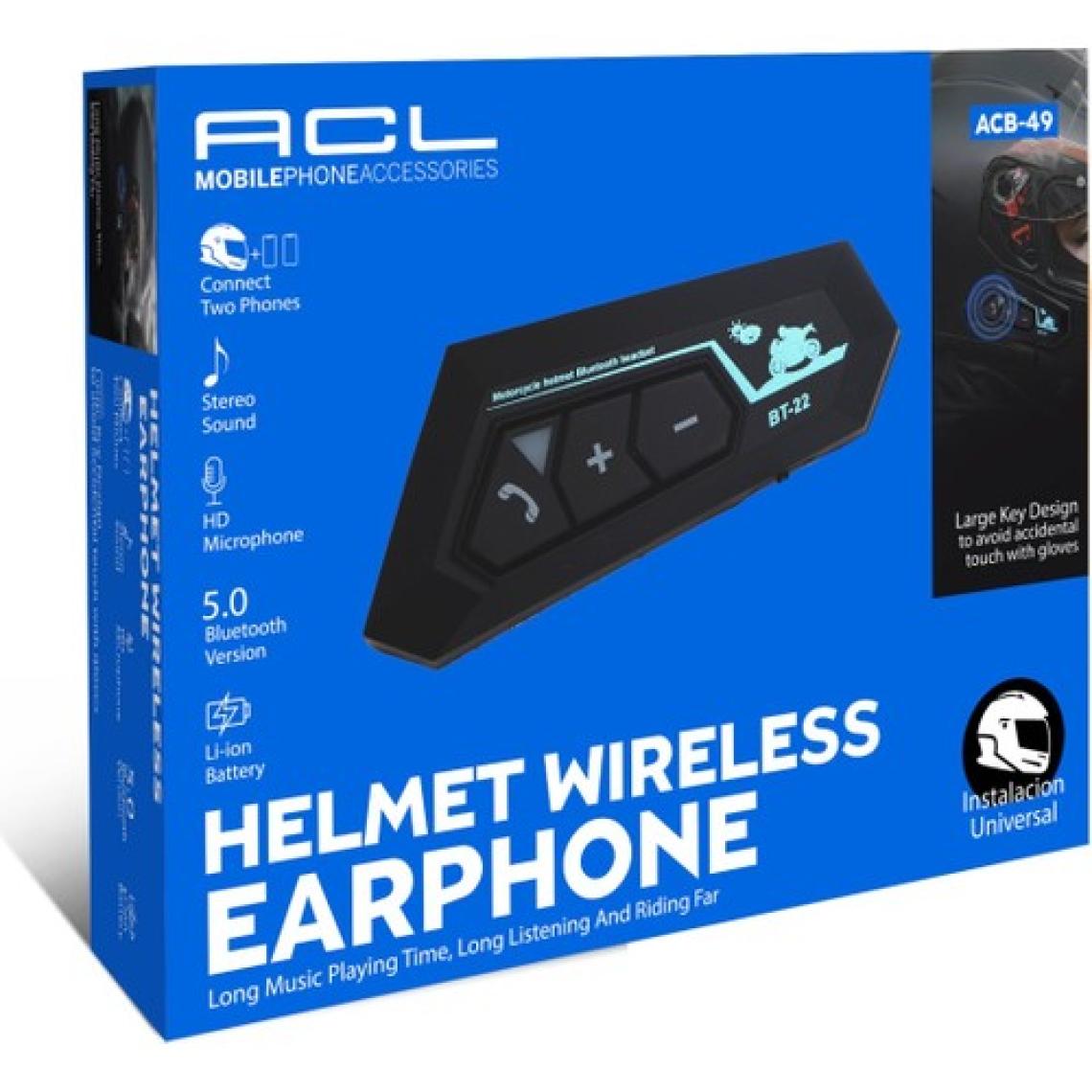 Acl Kask Interkom Bluetooth 5.0 Motosiklet Mikrofonu Kask Için Kulaklık Bluetooth Interkom