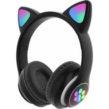 TEKNETSTORE Kablosuz Kedi Kulaklık Işıklı Kulaküstü Mikrofonlu Bluetooth Hafıza Kartı Girişli Çocuk Kulaklığı Wireless