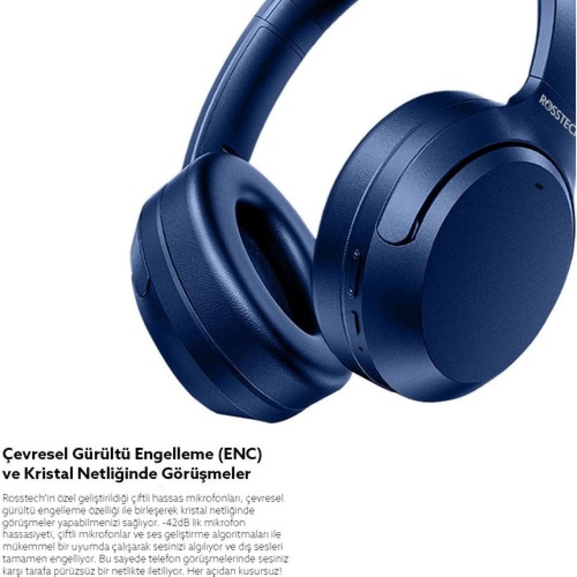 Rosstech Sounparty RS-600 Anc Mikrofonlu Bluetooth 5.3 Kulaküstü Kulaklık