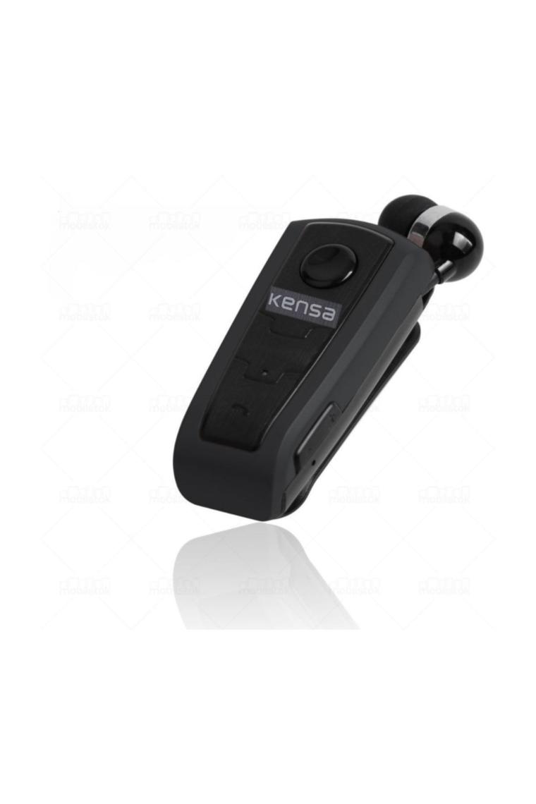 Kensa KB-200 Mono Makaralı Titreşimli Mikrofonlu Kulak İçi Bluetooth Kulaklık Siyah