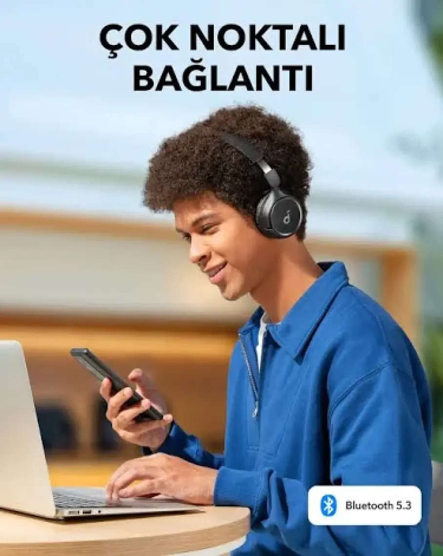Anker Soundcore H30i Mikrofonlu Kablosuz Kulaküstü Kulaklık - 70 Saat Oynatma Süresi- Soundcore Uygulama Destekli - Multipoint Connection - Siyah (Anker Türkiye Garantili)