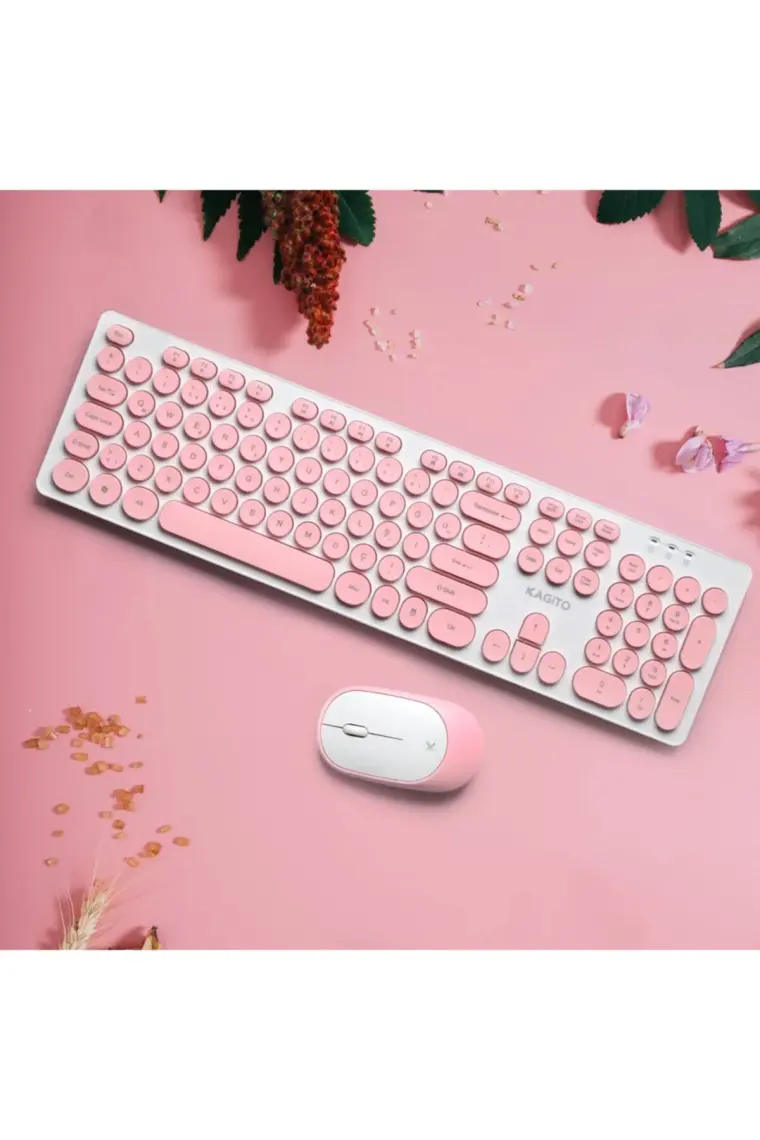 Kagito Retro Kablosuz Klavye & Mouse Set