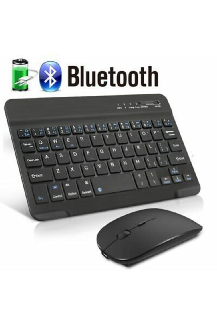 Duhaline Apple iPad Air 4.nesil 10.9" A2316 Tablet Için Uyumlu Slim Şarjlı Bluetooth Klavye ve Mouse Seti