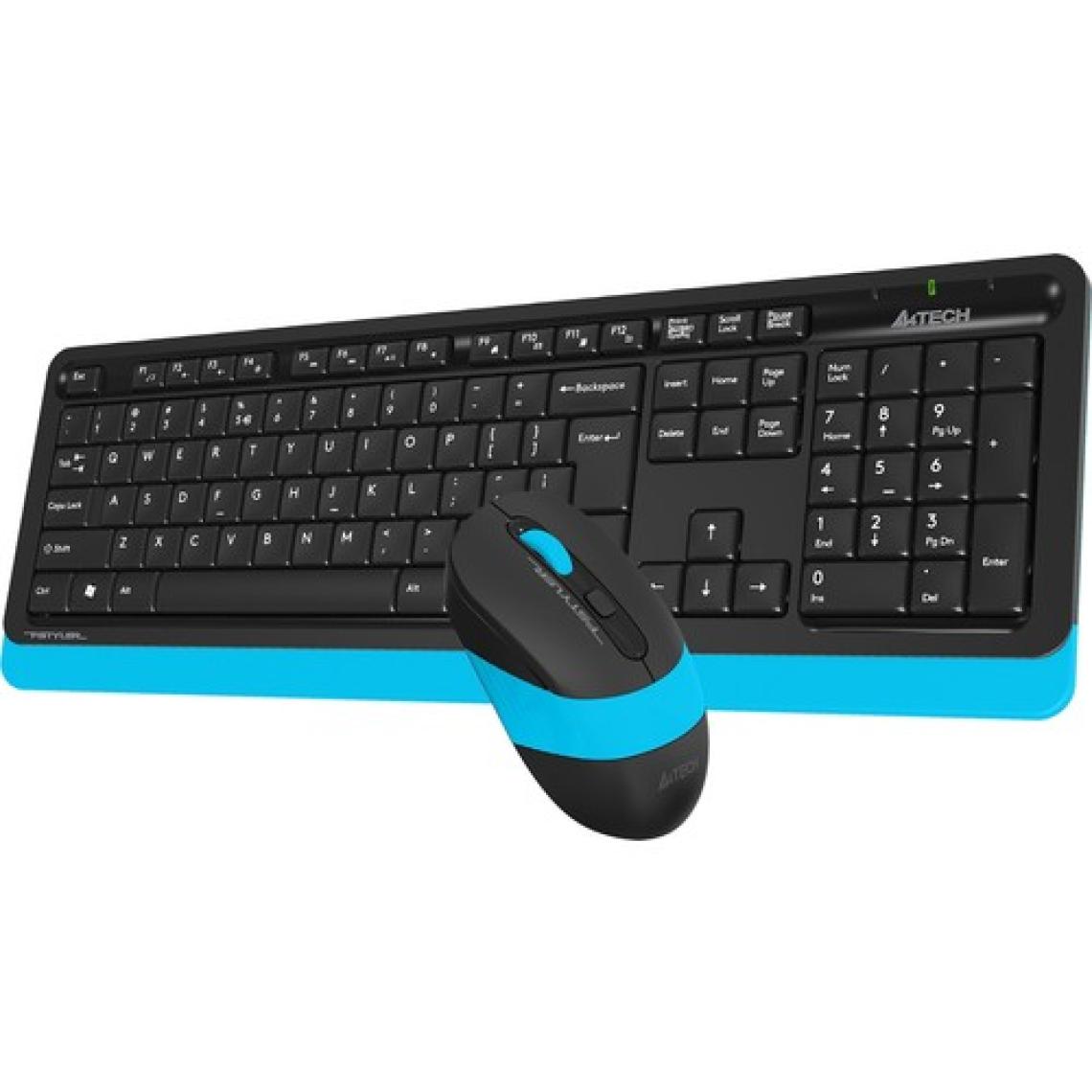A4 Tech FG1010 Kablosuz Siyah-Mavi Klavye Mouse Seti