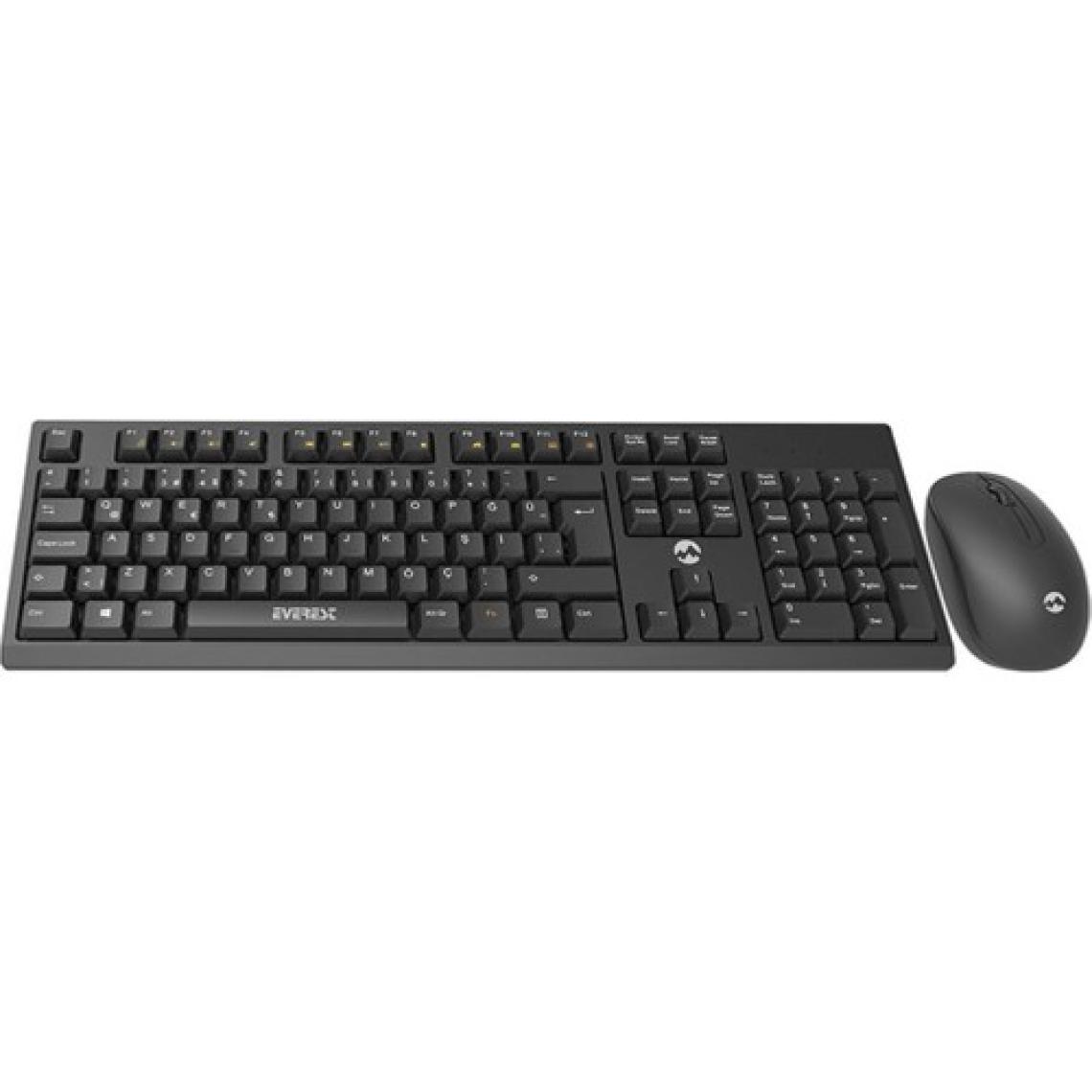 Everest KM-2510 Kablosuz Q Multimedia Klavye + Mouse Set Siyah