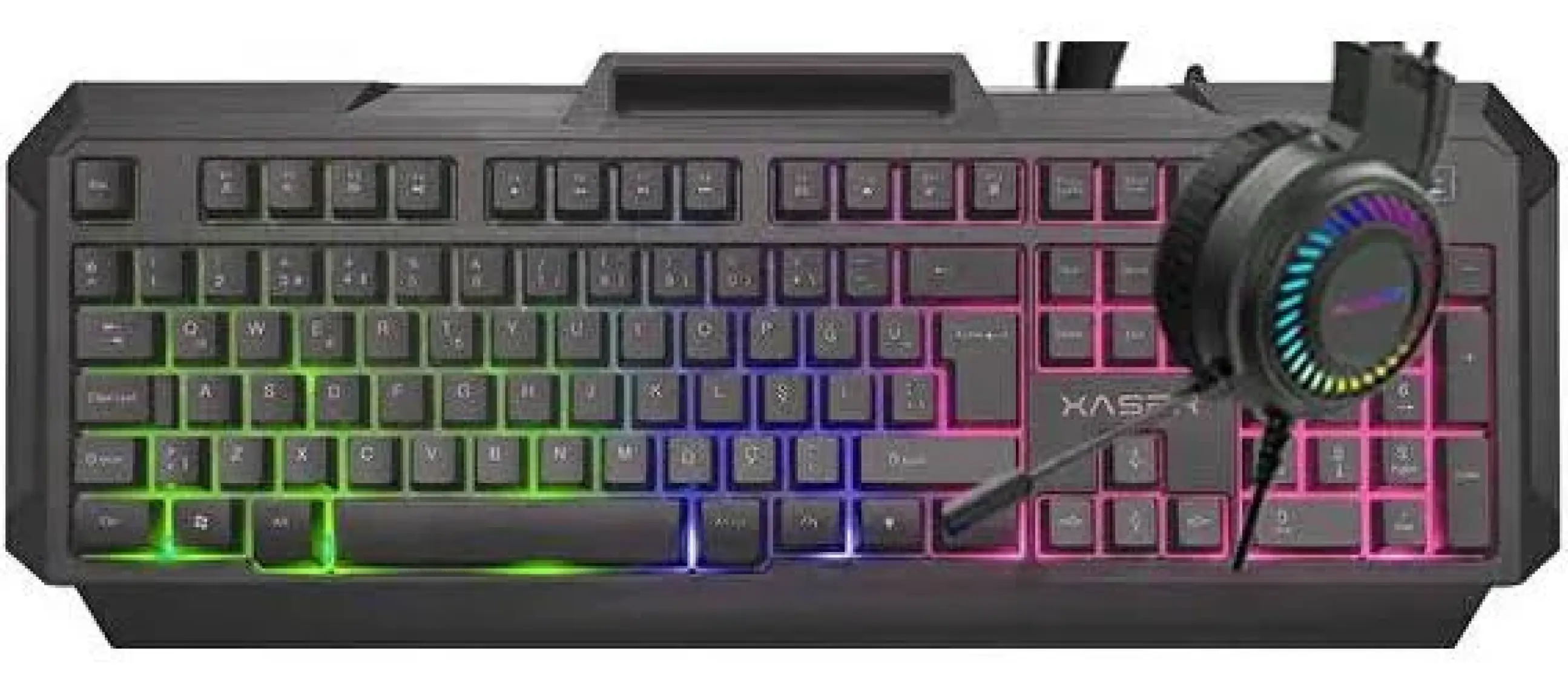 Xaser XS-KJJ485 Q Klavye+Kulaklık+Mouse+Rgb Mousepad+Hoparlör Rainbow Aydınlatmalı Oyuncu Seti