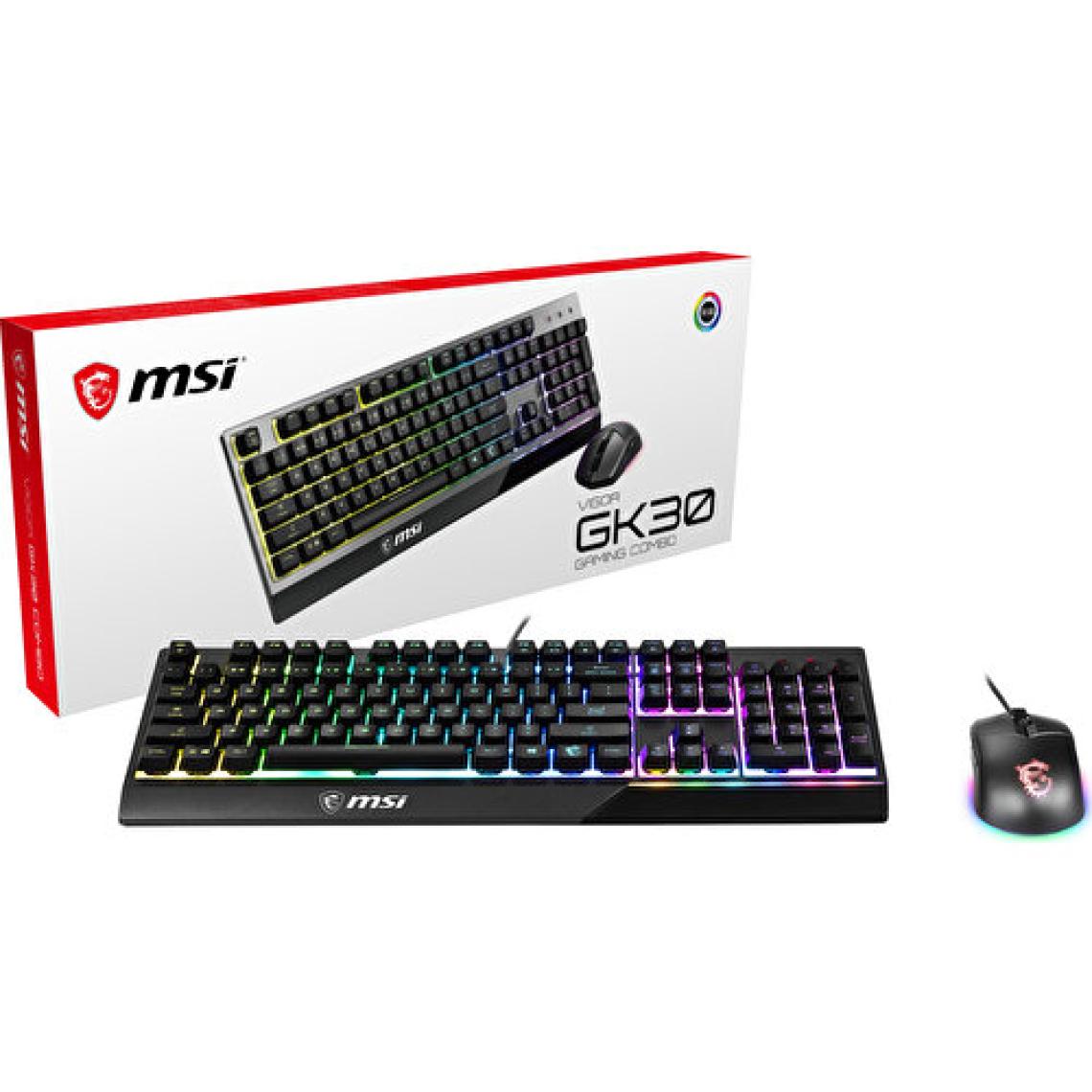 MSI Vigor GK30 Combo RGB Siyah Kablolu Klavye Mouse Seti