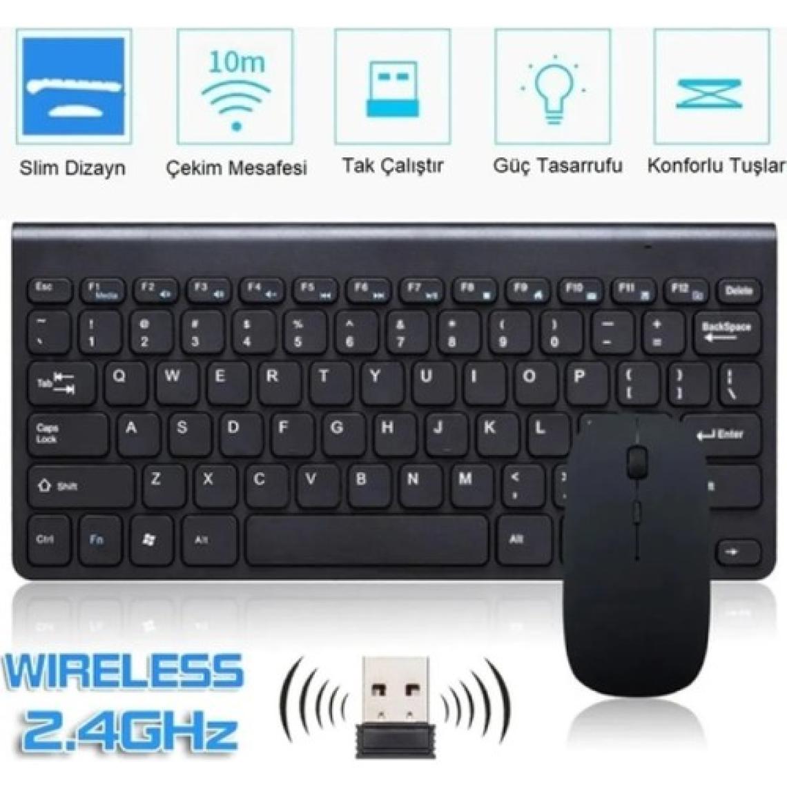 Duhalıne Kablosuz Taşınabilir  Klavye ve Mouse Set 2.4ghz Android Telefon / Tablet / Pc/ Tv Box  Uyumlu