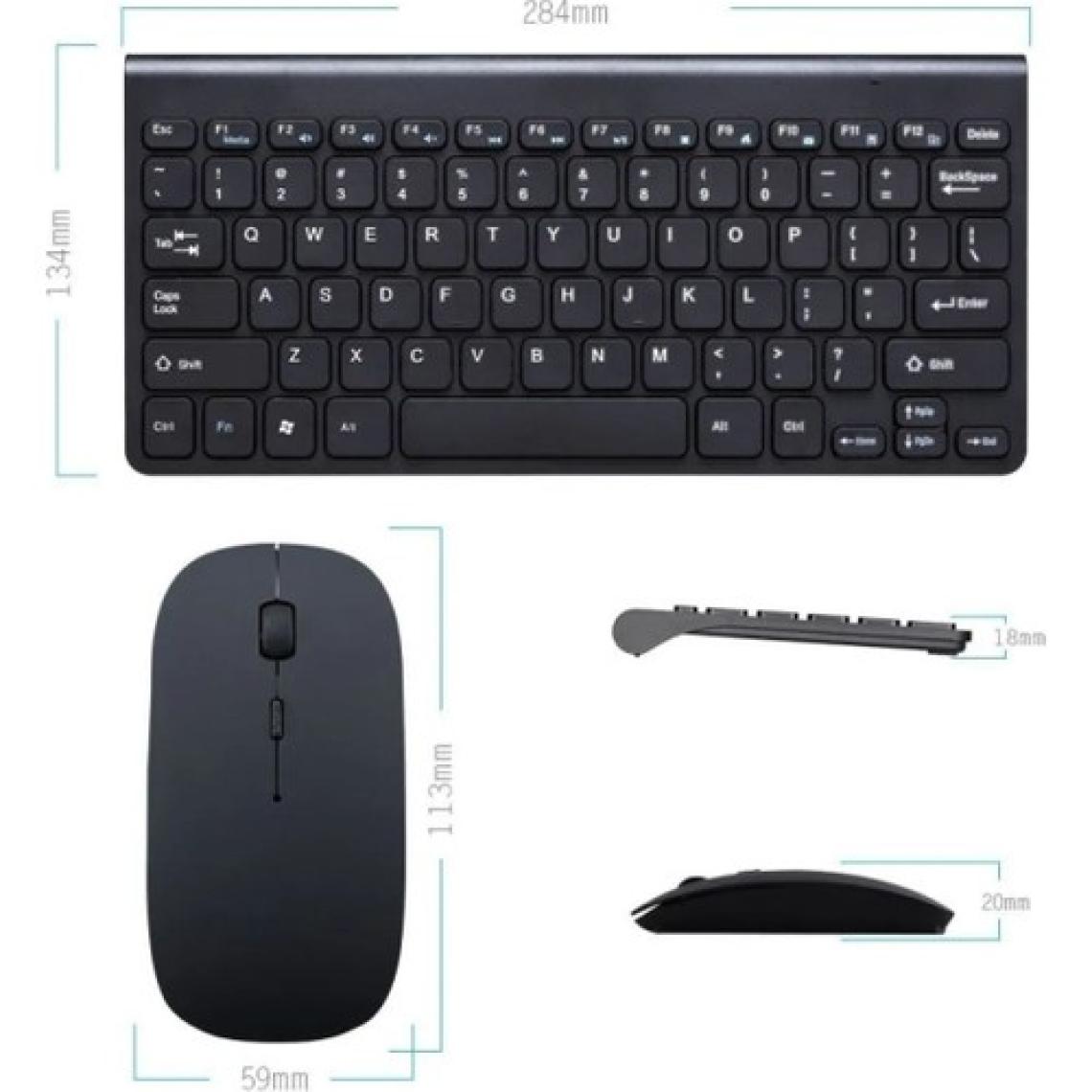 Duhalıne Kablosuz Taşınabilir  Klavye ve Mouse Set 2.4ghz Android Telefon / Tablet / Pc/ Tv Box  Uyumlu