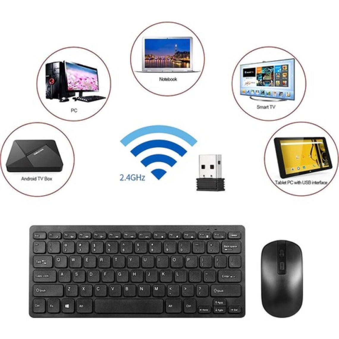 Duhalıne Kablosuz Taşınabilir  Klavye ve Mouse Set 2.4ghz Android Telefon / Tablet / Pc/ Tv Box  Uyumlu