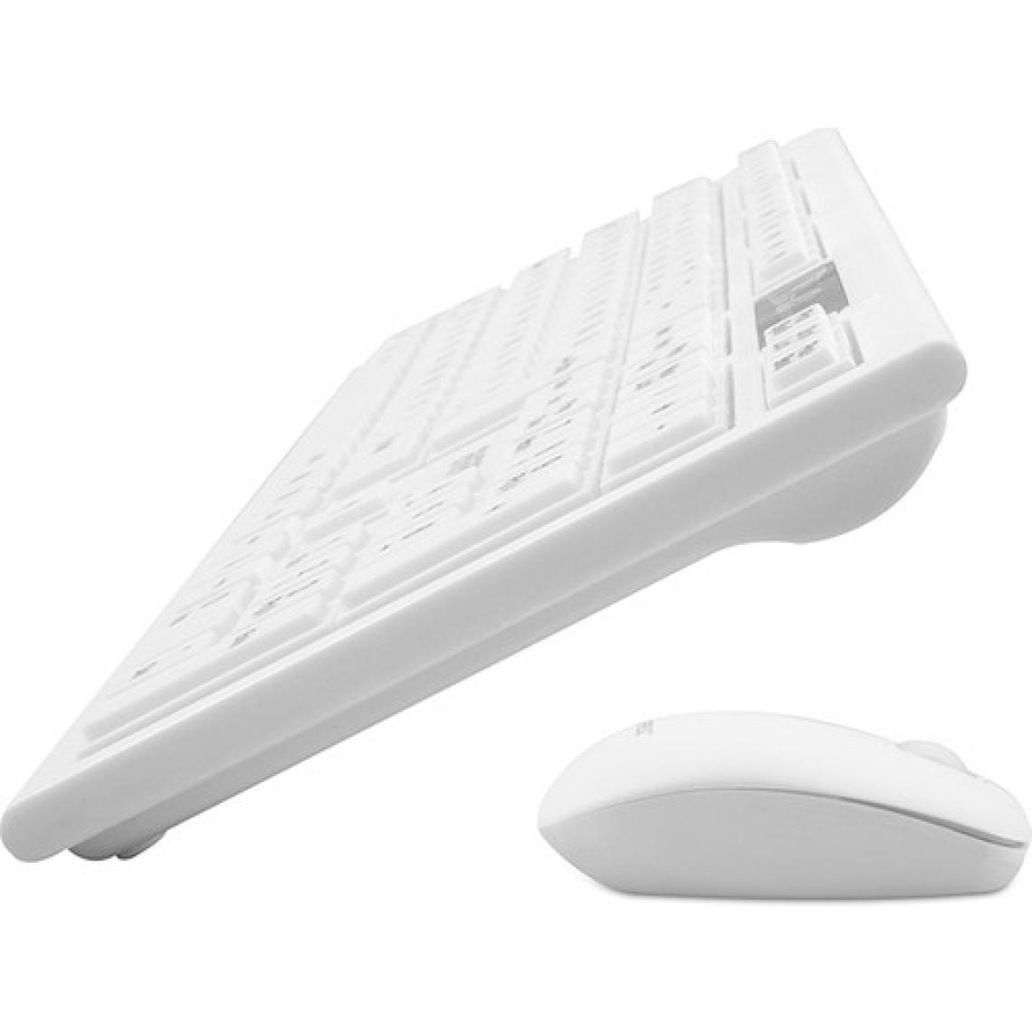 Everest KM-6121 Beyaz Kablosuz Q Slim Klavye + Mouse Set