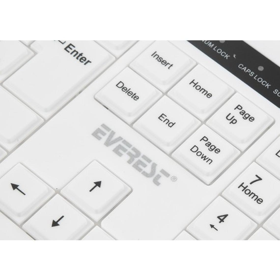 Everest KM-6121 Beyaz Kablosuz Q Slim Klavye + Mouse Set