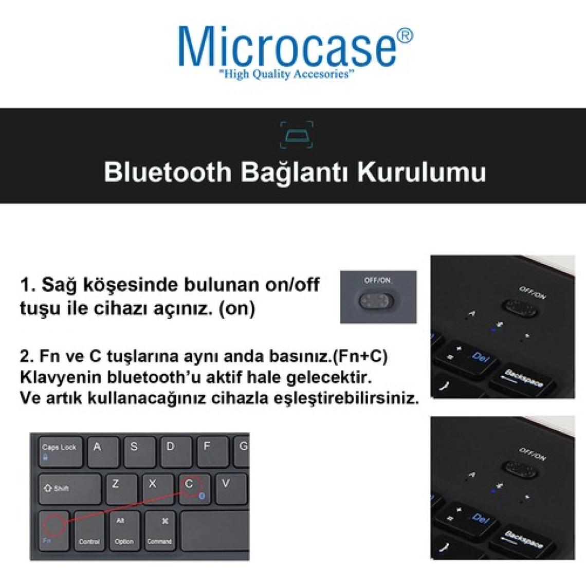 Microcase Tablet ve Telefonlar Için Bluetooth Touchpad Klavye ve Mouse Set - AL3560