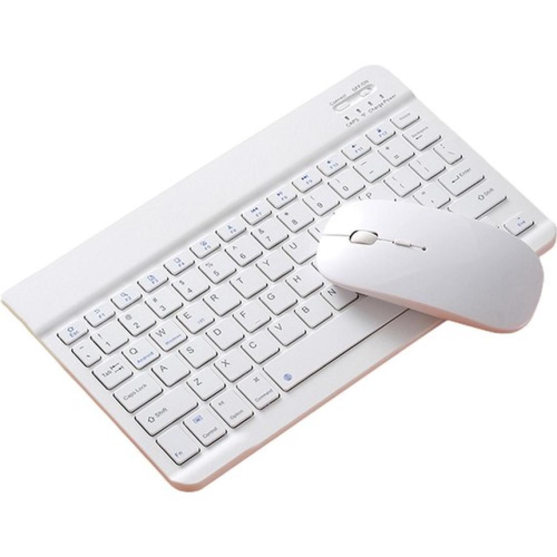 TahTicMer Bluetooth Klavye Mouse Set Bilgisayar Telefon Oyun Konsolu Tüm Cihazlara Uyumlu Akıllı Taşınabilir Şarj Edilebilir Kablosuz Bluetooth Klavye Mause Set