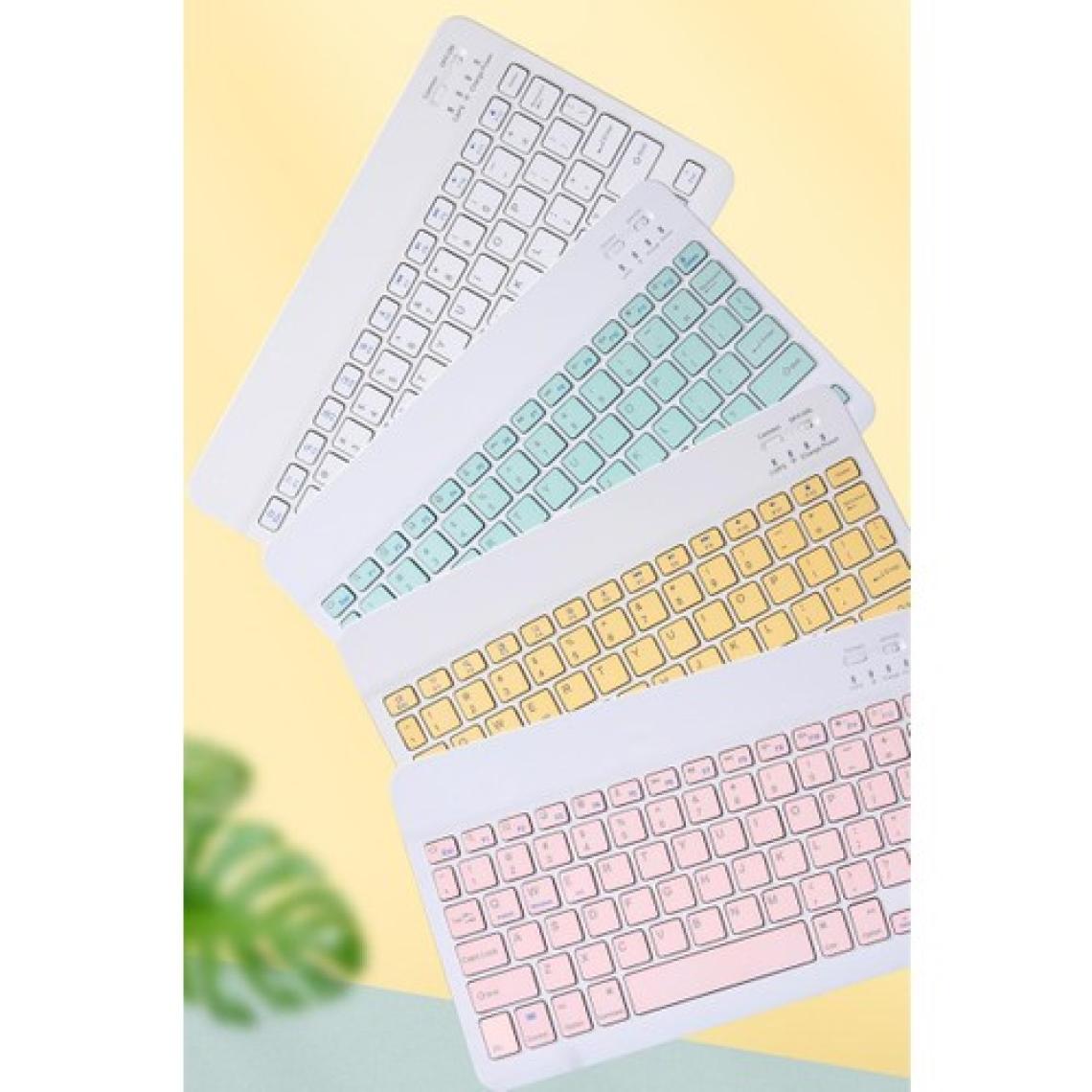 TahTicMer Bluetooth Klavye Mouse Set Bilgisayar Telefon Oyun Konsolu Tüm Cihazlara Uyumlu Akıllı Taşınabilir Şarj Edilebilir Kablosuz Bluetooth Klavye Mause Set