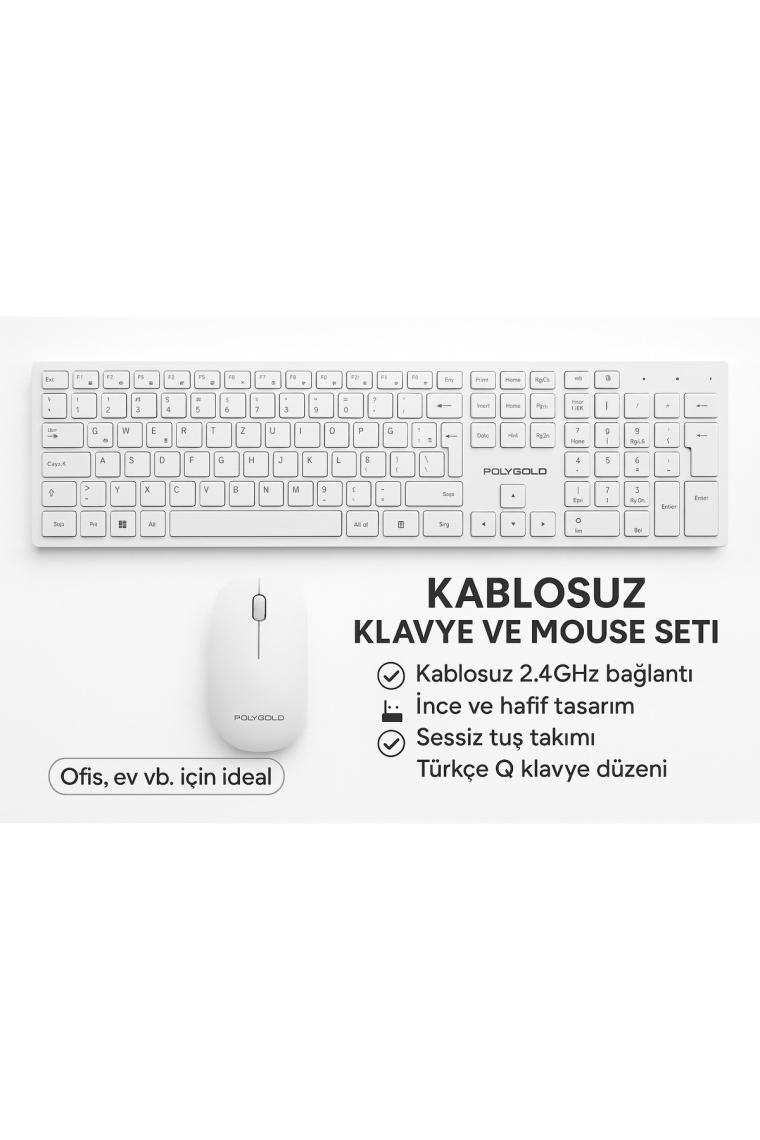Polygold PG-8040 Slim Kablosuz Klavye Mouse Set
