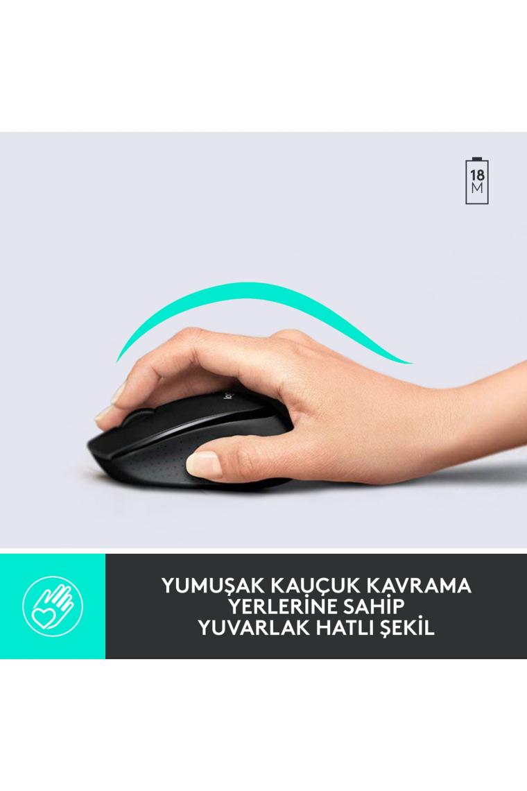 Mk345 Kablosuz Q Tr Multimedya Siyah Klavye Ve Mouse Seti - Siyah