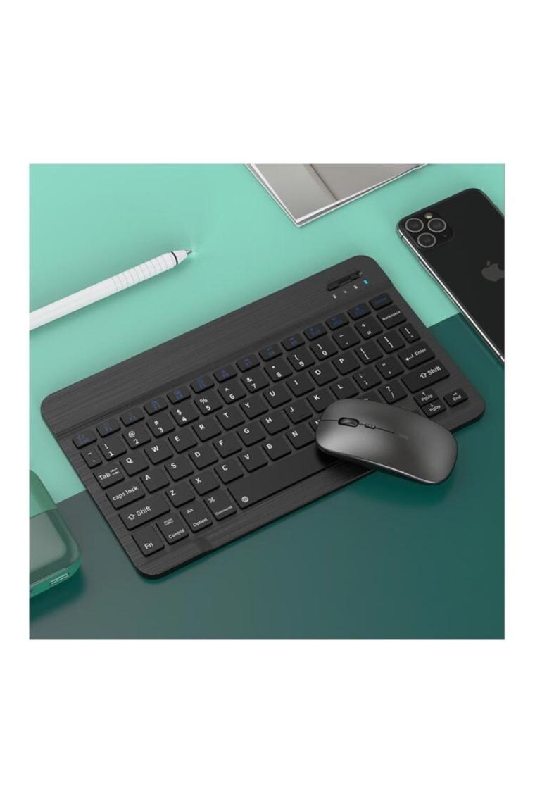 Apera Gn-62 Kablosuz Bluetooth Klavye Mouse Seti Ultra Ince Taşınabilir Ingilizce Q Klavye