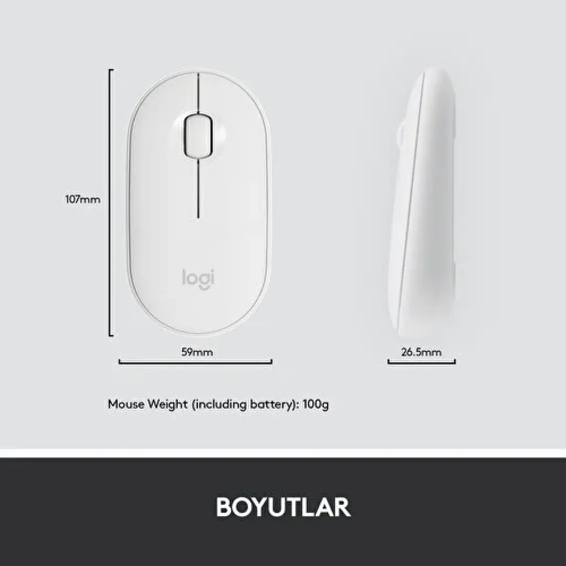 Logitech MK470 Beyaz Kablosuz Klavye Mouse Seti