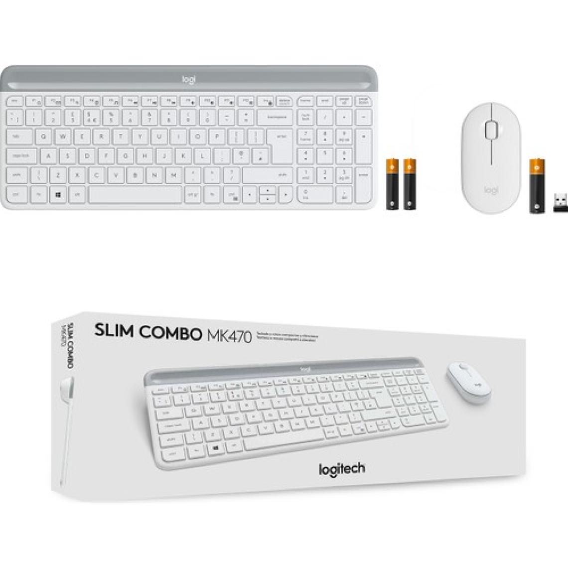 Logitech MK470 Beyaz Kablosuz Klavye Mouse Seti