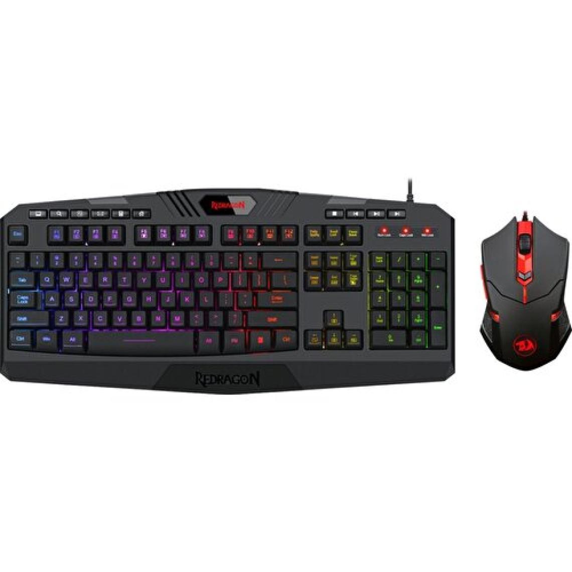 Redragon S101-3 Kablolu Türkçe Q Rgb Oyuncu Klavyesi ve Arkadan Aydınlatmalı Kırmızı Mouse / Oyuncu Klavye Mouse Seti Siyah Redragon S101-3