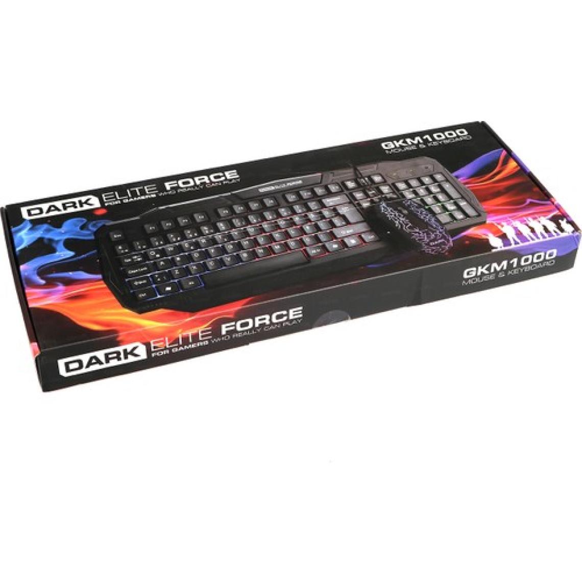 DARK Force USB Q Trk Lazer Mouse Siyah Gaming Klavye - Mouse Set DK-AC-GKM1000